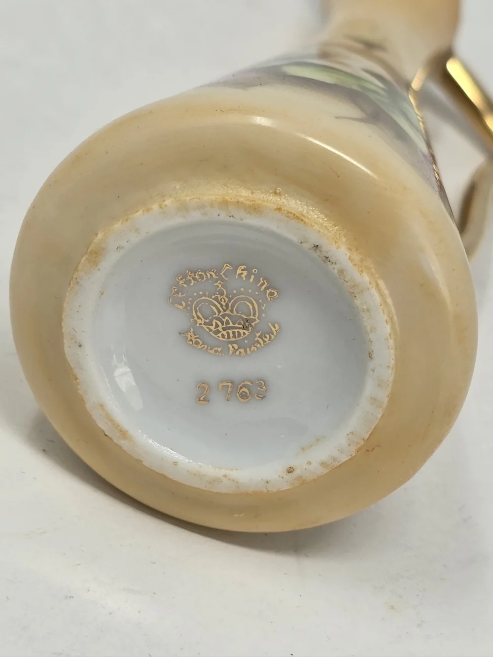 Vtg Lefton 2763 China‎ Heritage hand painted rose mini pitcher vase cottagecore